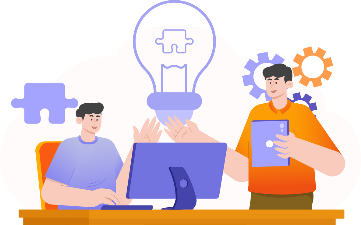 Completing Business Projects Illustration